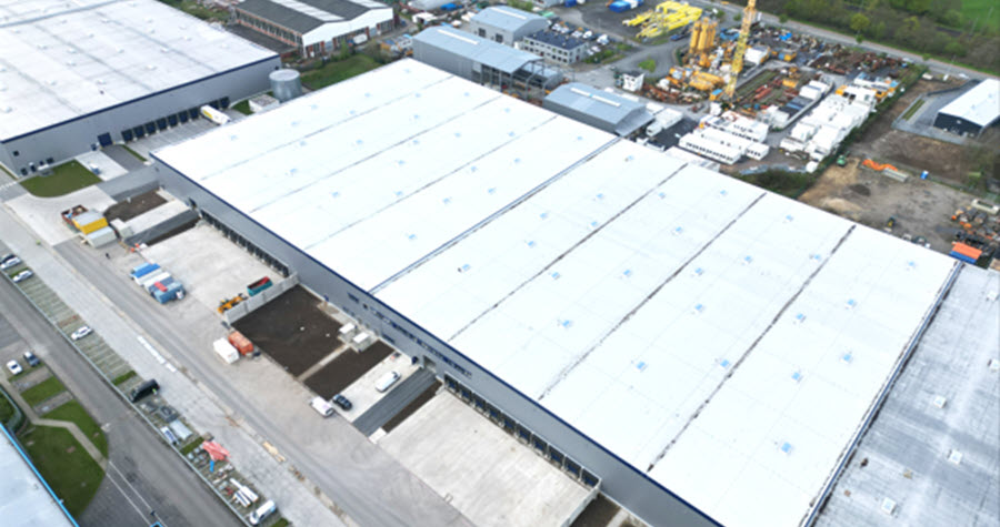 Aerial photo of large logistics park