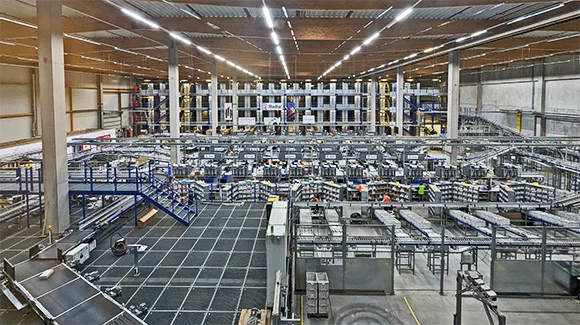 Interior view of industrial warehouse
