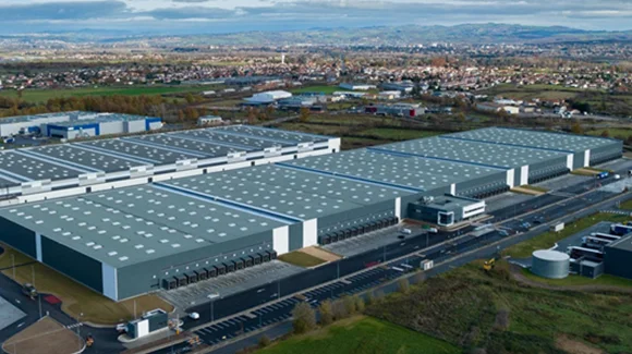 Aerial view of vast industrial complex