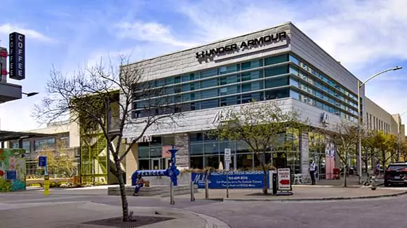 Large building with blue sky